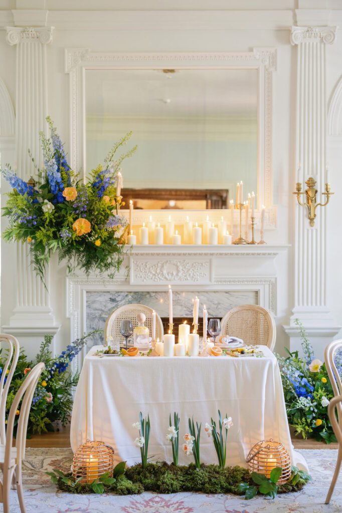 hill house wedding sweetheart table