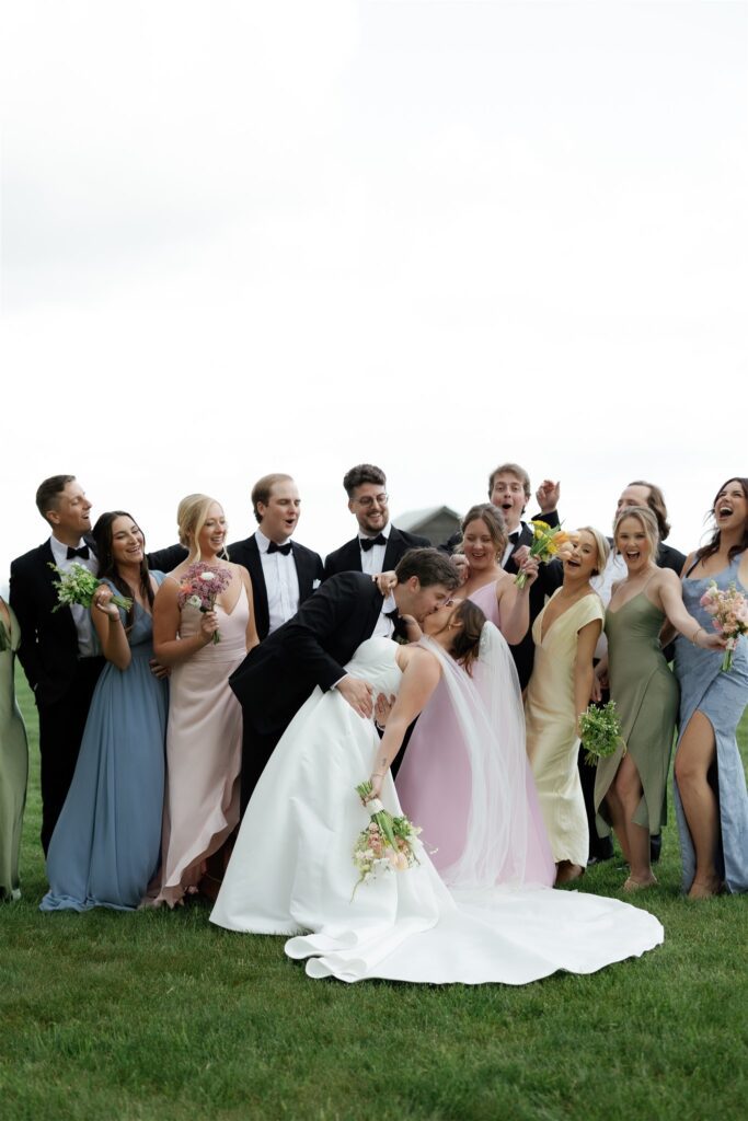 pastel wedding party