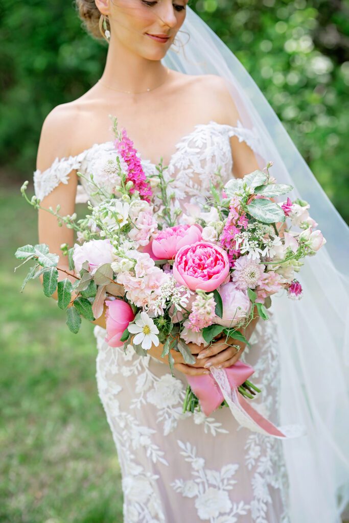 Pink peony bouquet
