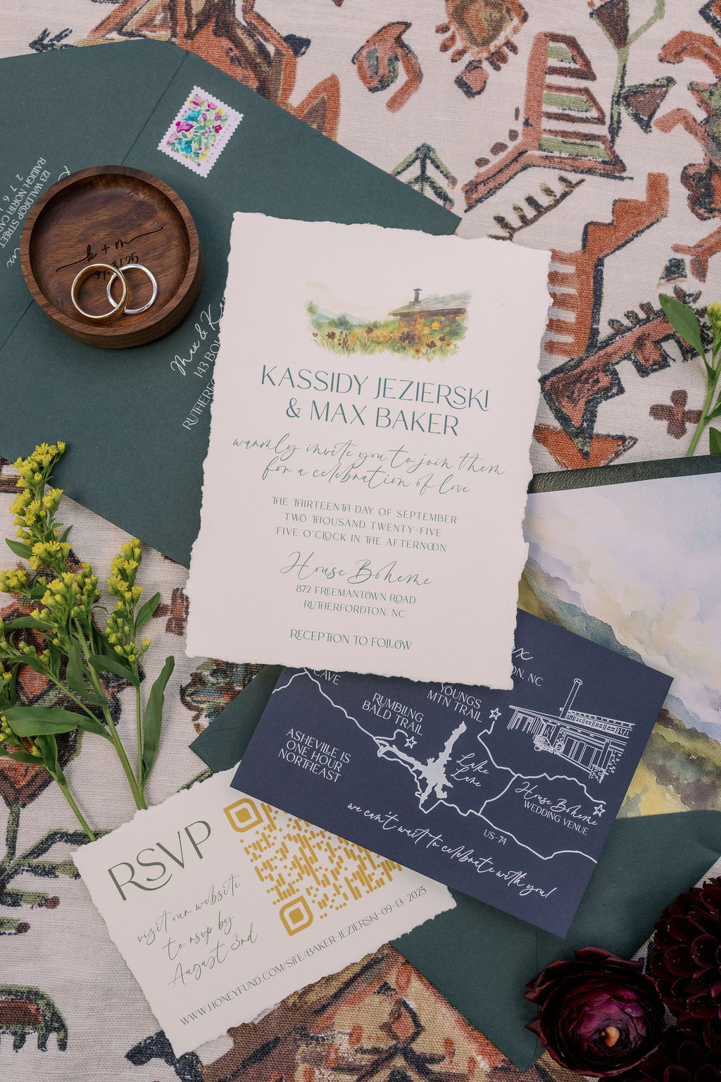 Watercolor stationery