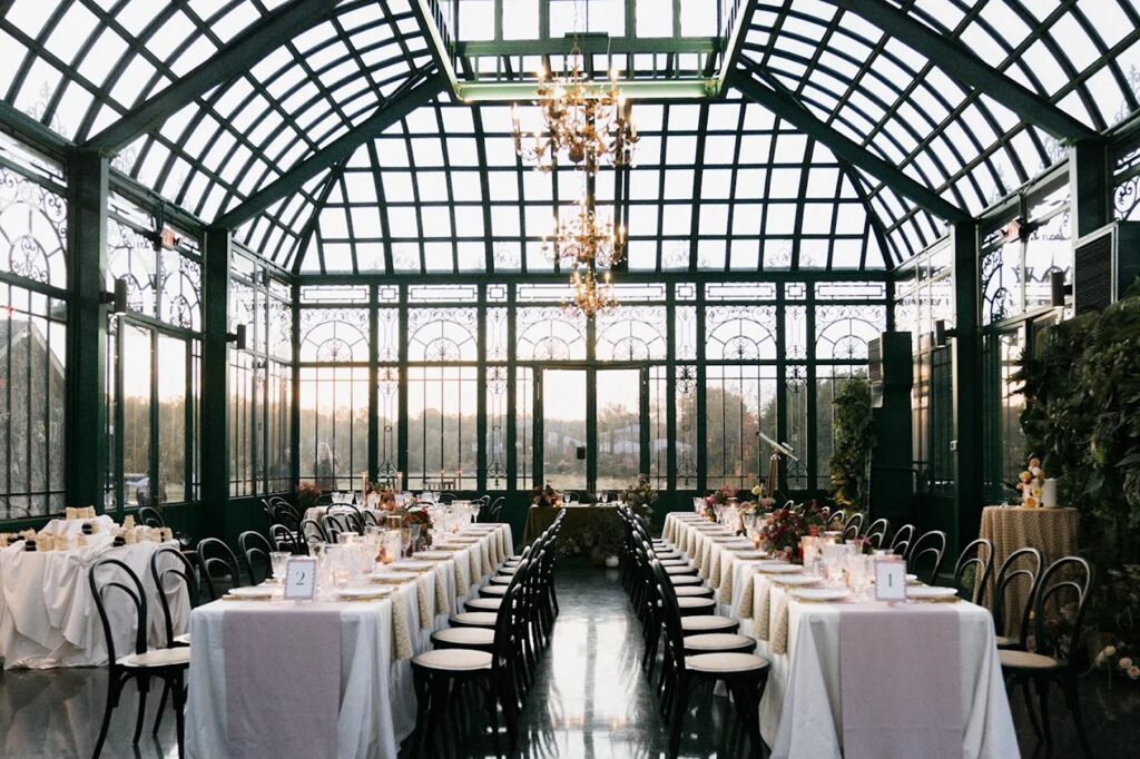 Greenhouse wedding venue in Winston Salem, NC.