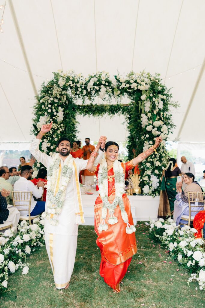 Indian bride and groom