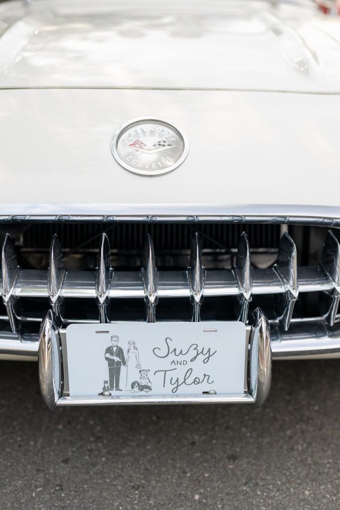 Custom wedding license plate