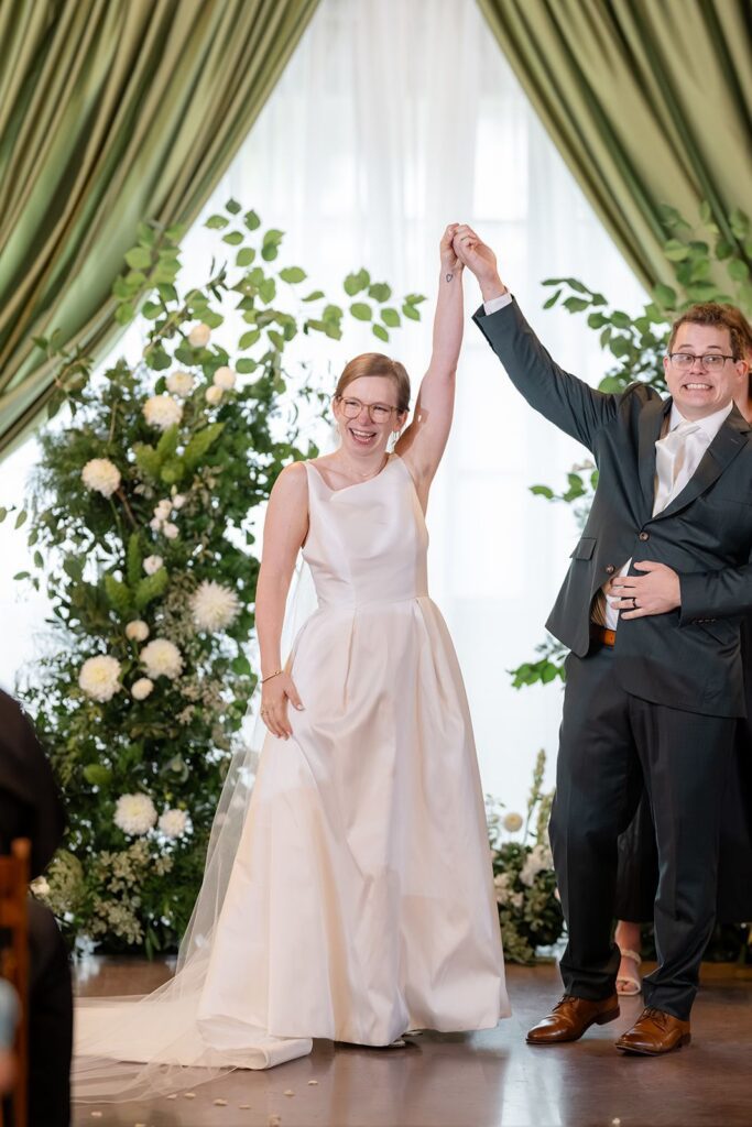 Wedding ceremony inside at The Cookery