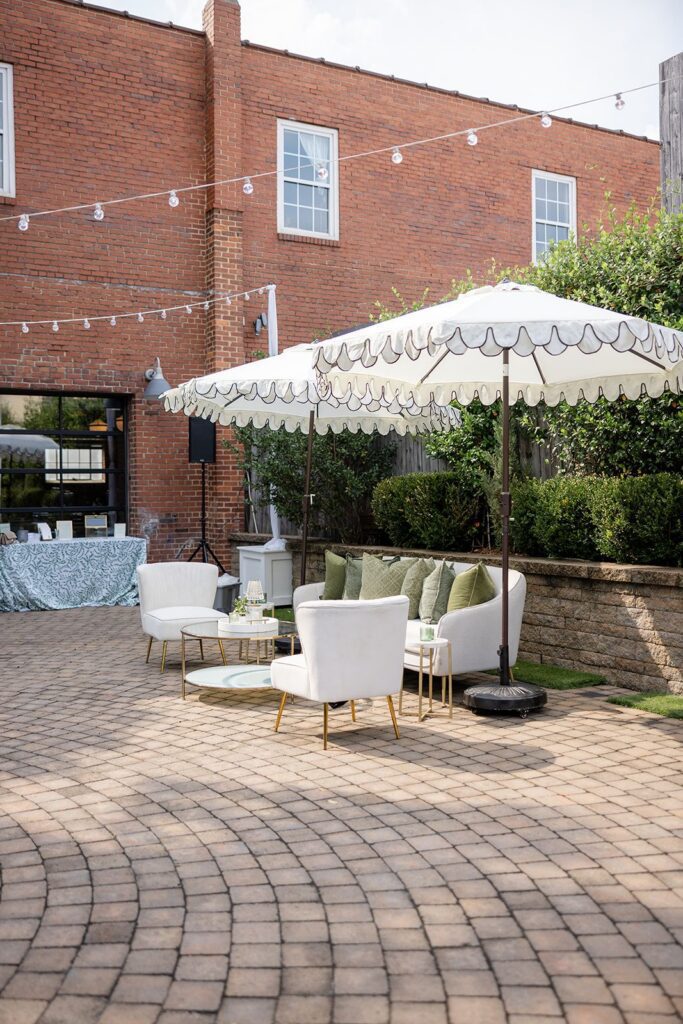 Lounge in the courtyard at the Cookery