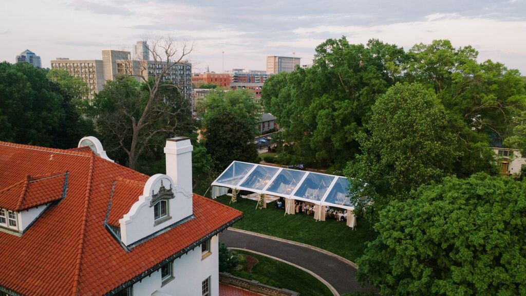View of downtown durham from Hill House