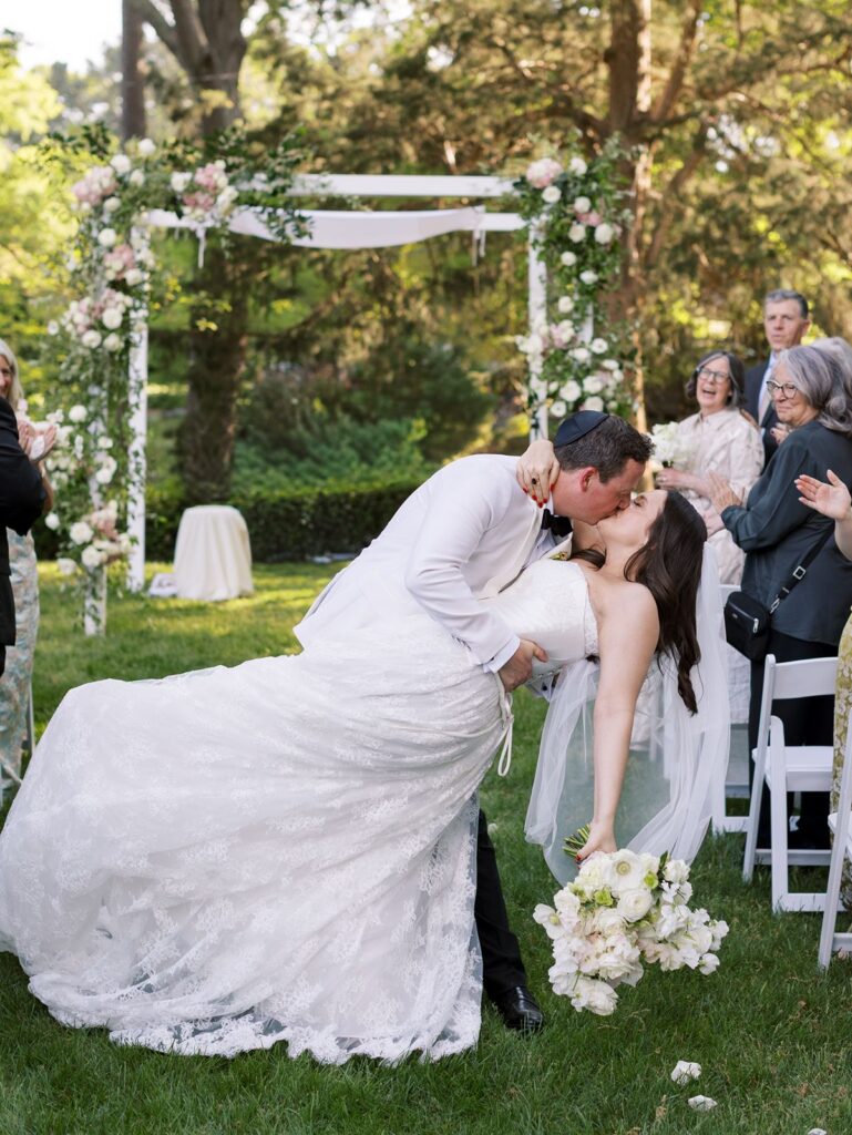 Jewish wedding ceremony at Hill House Durham