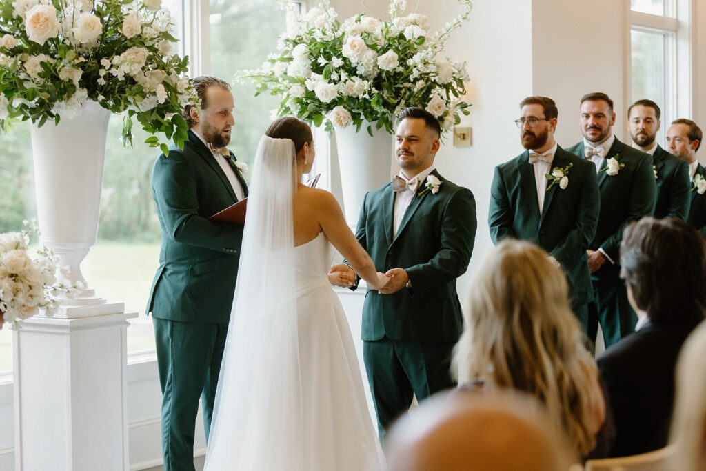 Real wedding in the Trestle lounge at Donovan Manor