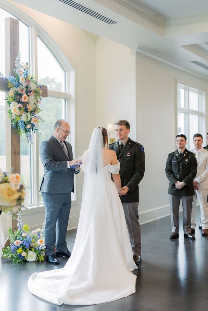 Ceremony with cross at Donovan Manor